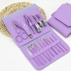 16Pcs Manicure Set Stainless Steel Nail Clippers Kit And Pedicure