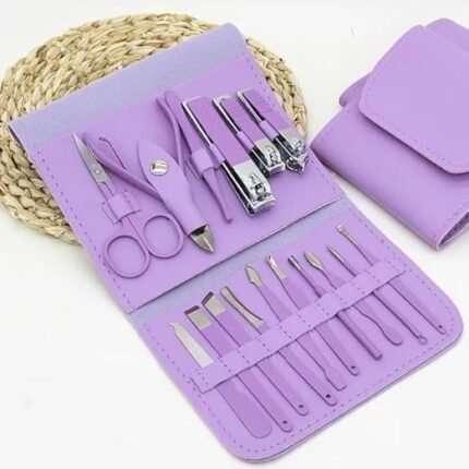 16Pcs Manicure Set Stainless Steel Nail Clippers Kit And Pedicure