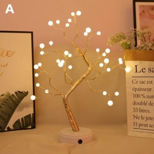 Bonsai Tree Light Lamp – USB & Battery Powered LED Table Lamp for Home