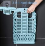 Collapsible Laundry Basket – Hanging Plastic Hamper with Handle for Dorm, Home & Small Spaces (White) - Image 7