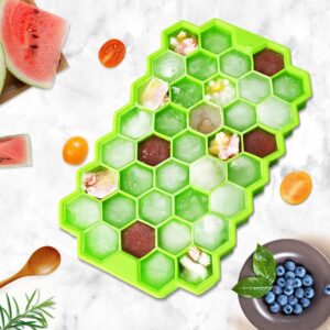 Silicone Ice Cube Tray – 37 Cavity Ice Making Box | Food Grade, Easy Release & Reusable