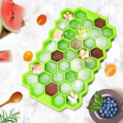Silicone Ice Cube Tray – 37 Cavity Ice Making Box | Food Grade, Easy Release & Reusable