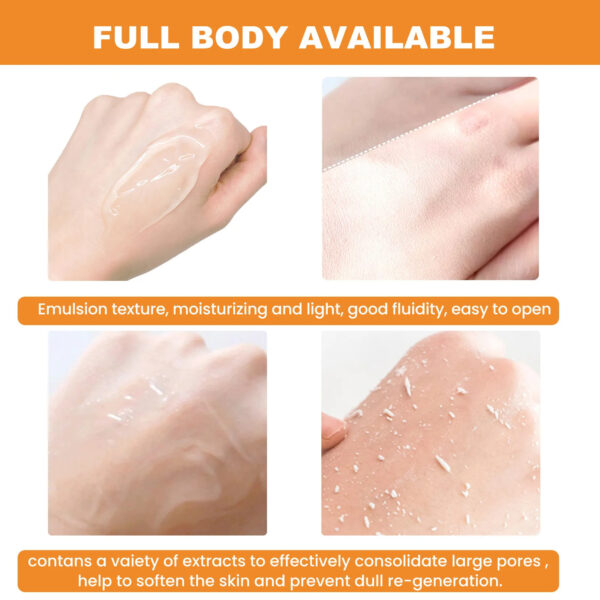 Orange Exfoliating Whitening Gel – Natural Vitamin C Face Scrub - Image 3