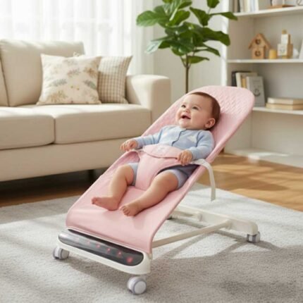 LED Musical Baby Bouncer Chair with Comfortable Soft Seat and Lights